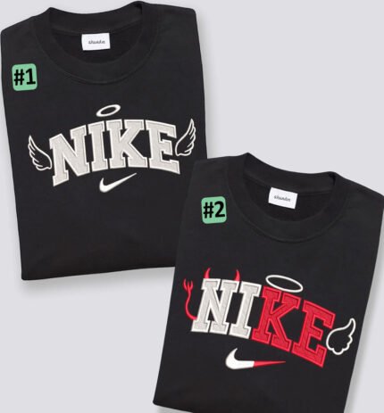 Nike Devil ir Angelas – siuvinėtas džemperis