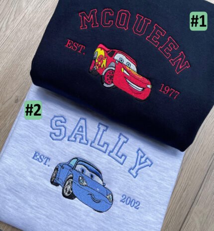 Makvynas ir Sali ("Lightning McQueen & Sally") – siuvinėtas džemperis