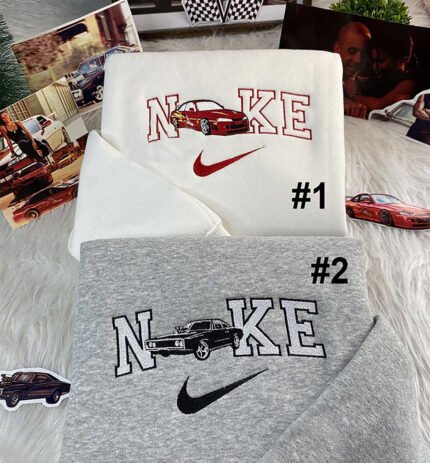 Dominic Dodge Charger & Brian Mitsubishi Eclipse ("The Fast and Furious, 2001") – siuvinėtas džemperis