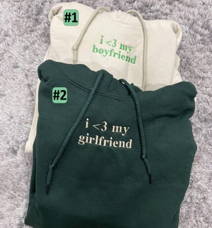 I <3 My Girlfriend/Boyfriend – siuvinėtas džemperis