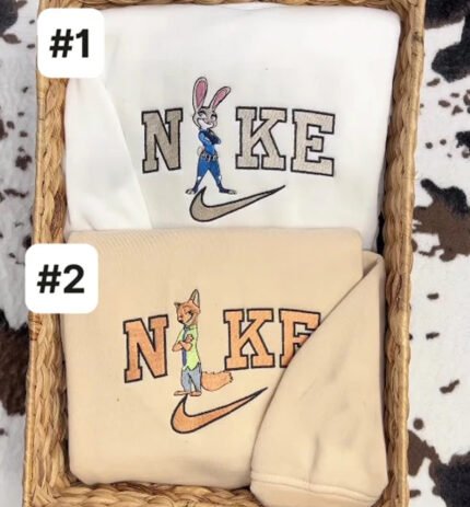 Kiškis ir Lapė (Bunny & Fox, "Zootropolis") – siuvinėtas džemperis